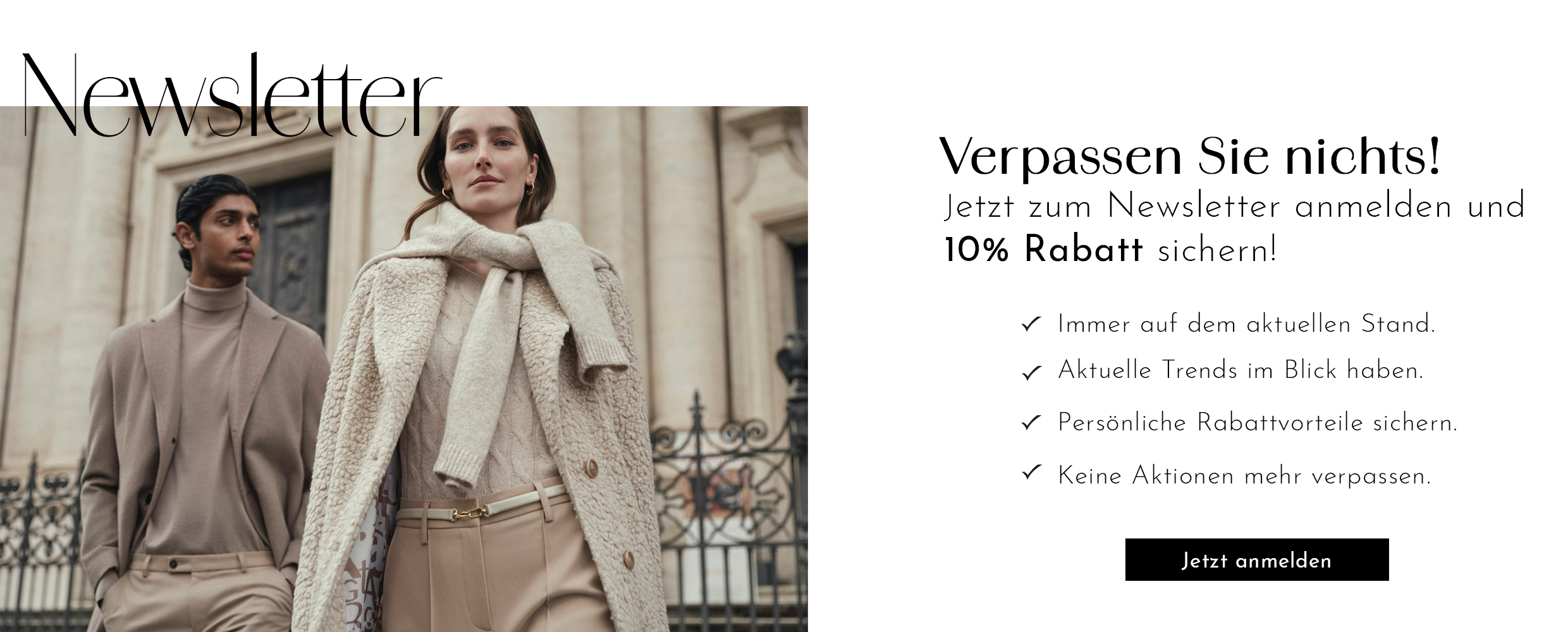 Newsletter Banner - Verpassen Sie nichts Newsletter Banner - Verpassen Sie nichts